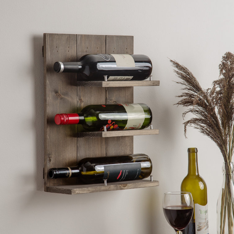 3 bottle wine rack wall online mount